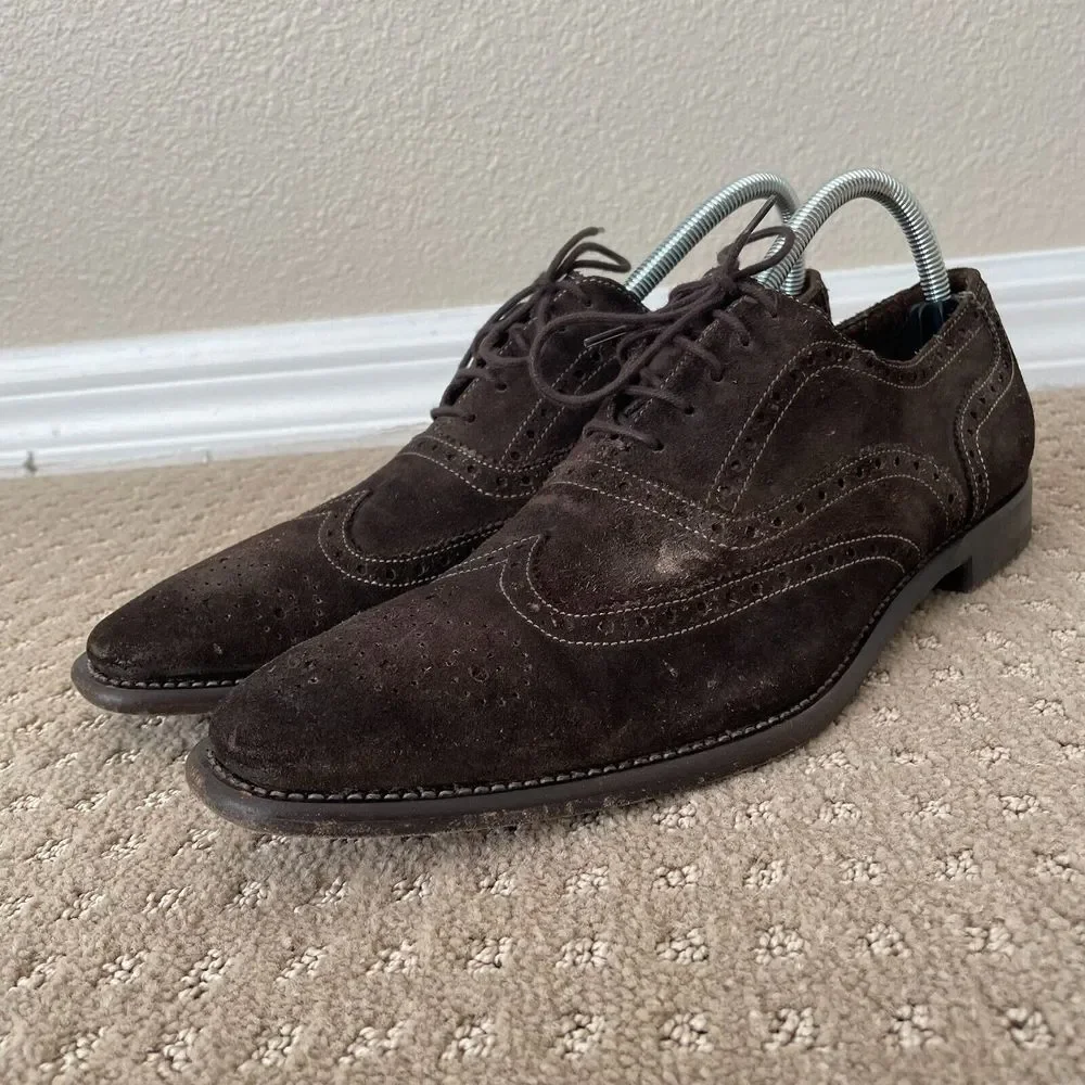Paul Smith London Brogued Dip-Dyed Suede Oxford‎ Dress Shoes Men US 7.5 $525